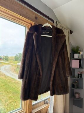 Vintage I. Magnin & Co. Chocolate Brown Fur Coat | Genuine Vintage Fur